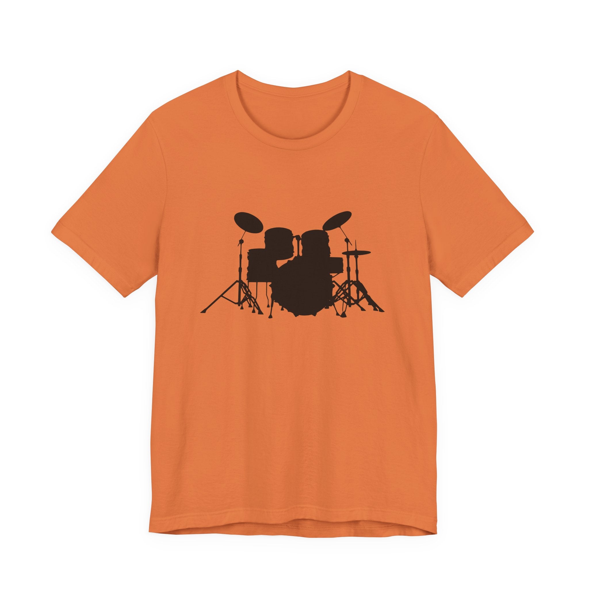 Drum Kit Silhouette Tee — Minimalist Drummer T‑Shirt for Musicians & Fans