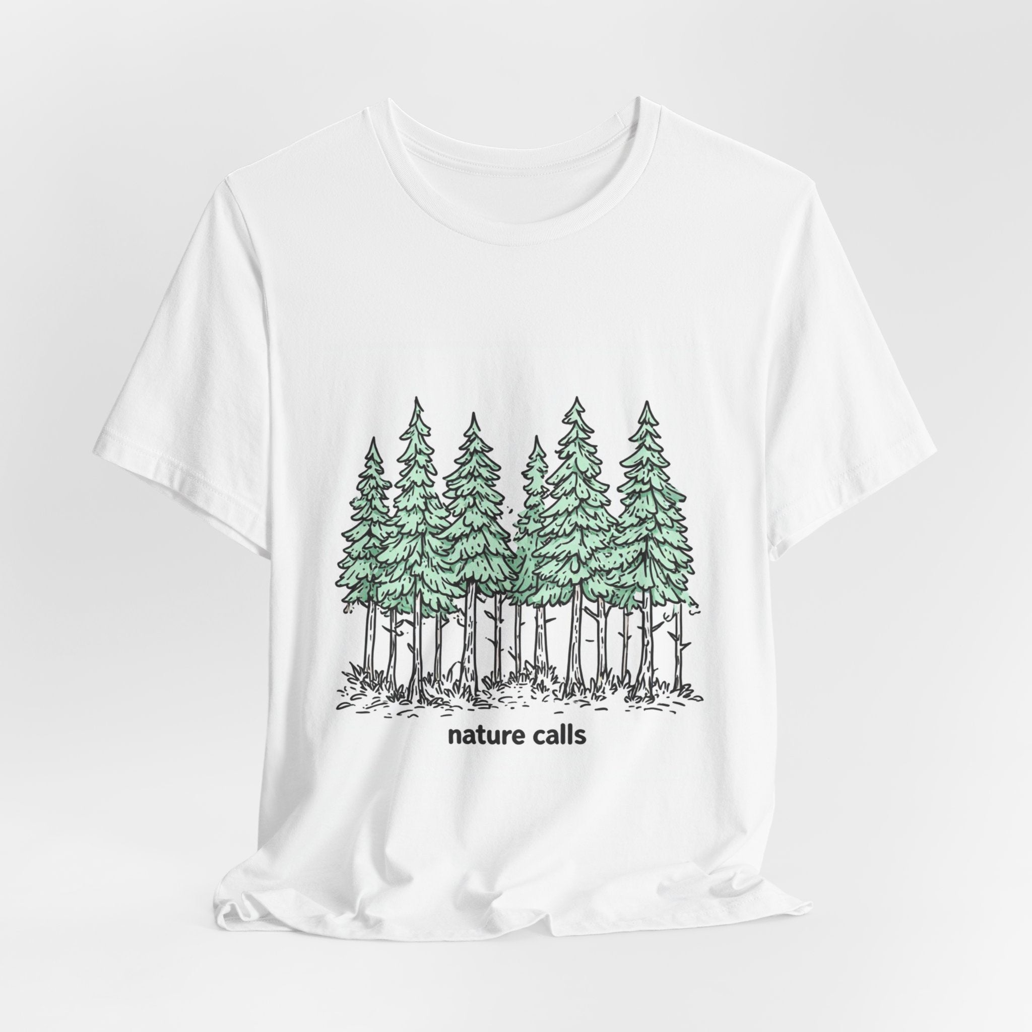 Nature Calls T-Shirt — Forest Trees Graphic Tee