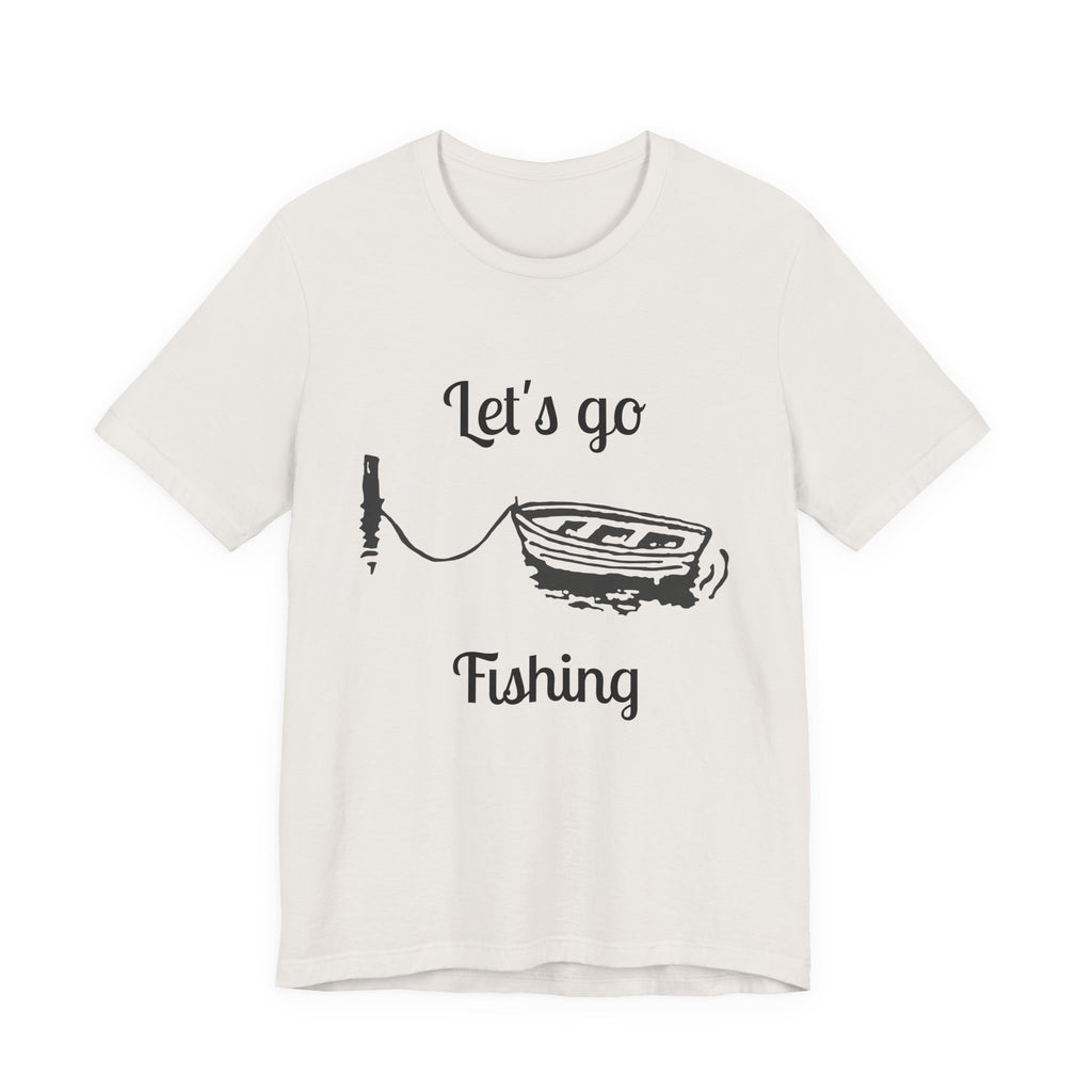 Let's Go Fishing T-Shirt – Boat & Rod Graphic Tee for Anglers
