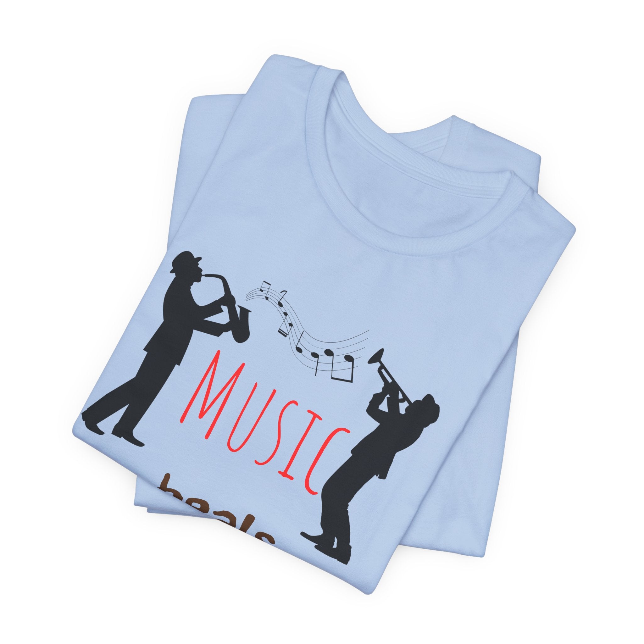 Music Heals the Soul T-Shirt — Jazz Players Graphic Tee for Musicians & Music Lovers