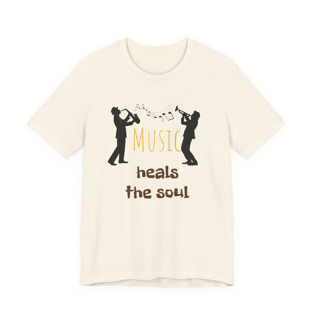 Music Heals the Soul T-Shirt — Jazz Players Graphic Tee for Musicians & Music Lovers