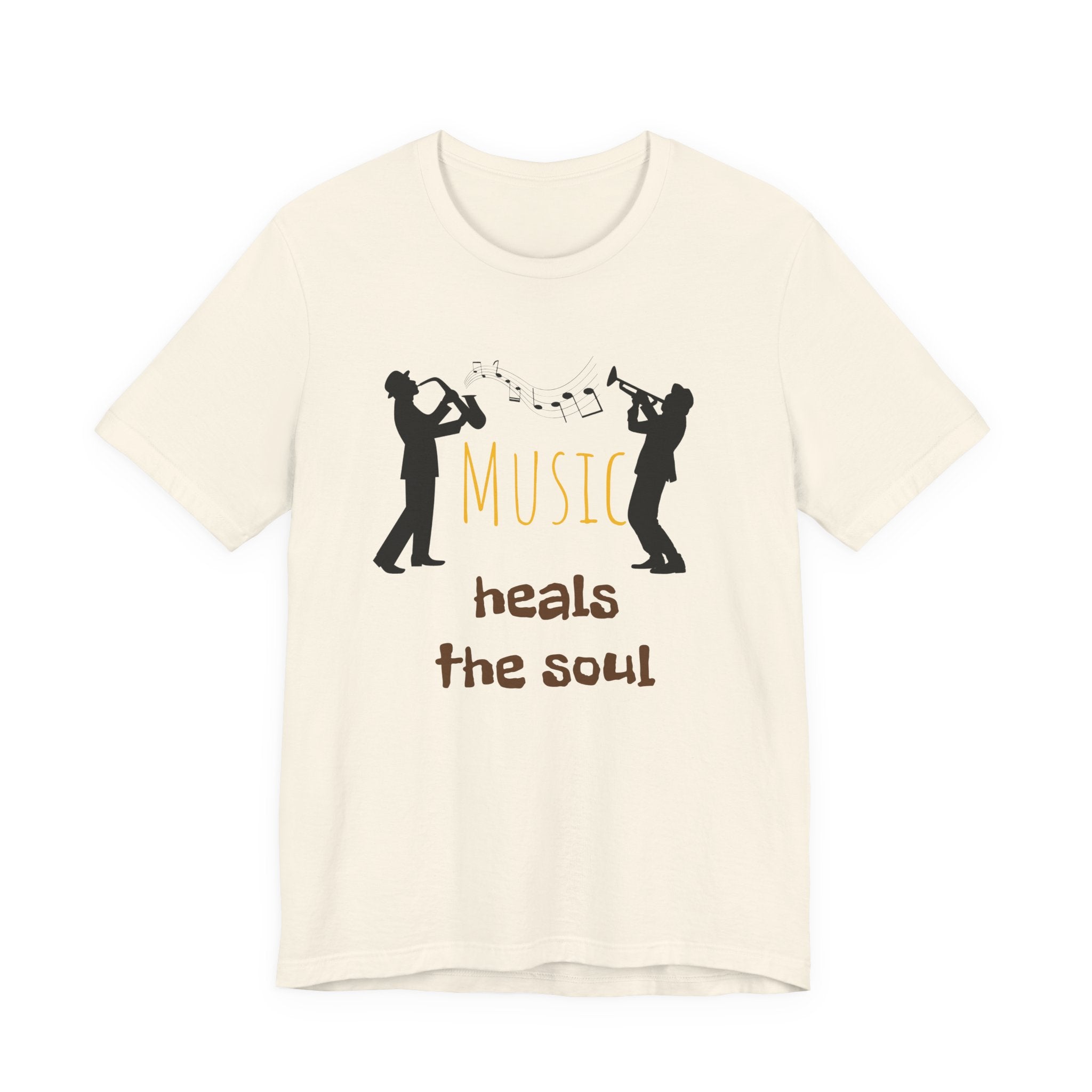 Music Heals the Soul T-Shirt — Jazz Players Graphic Tee for Musicians & Music Lovers