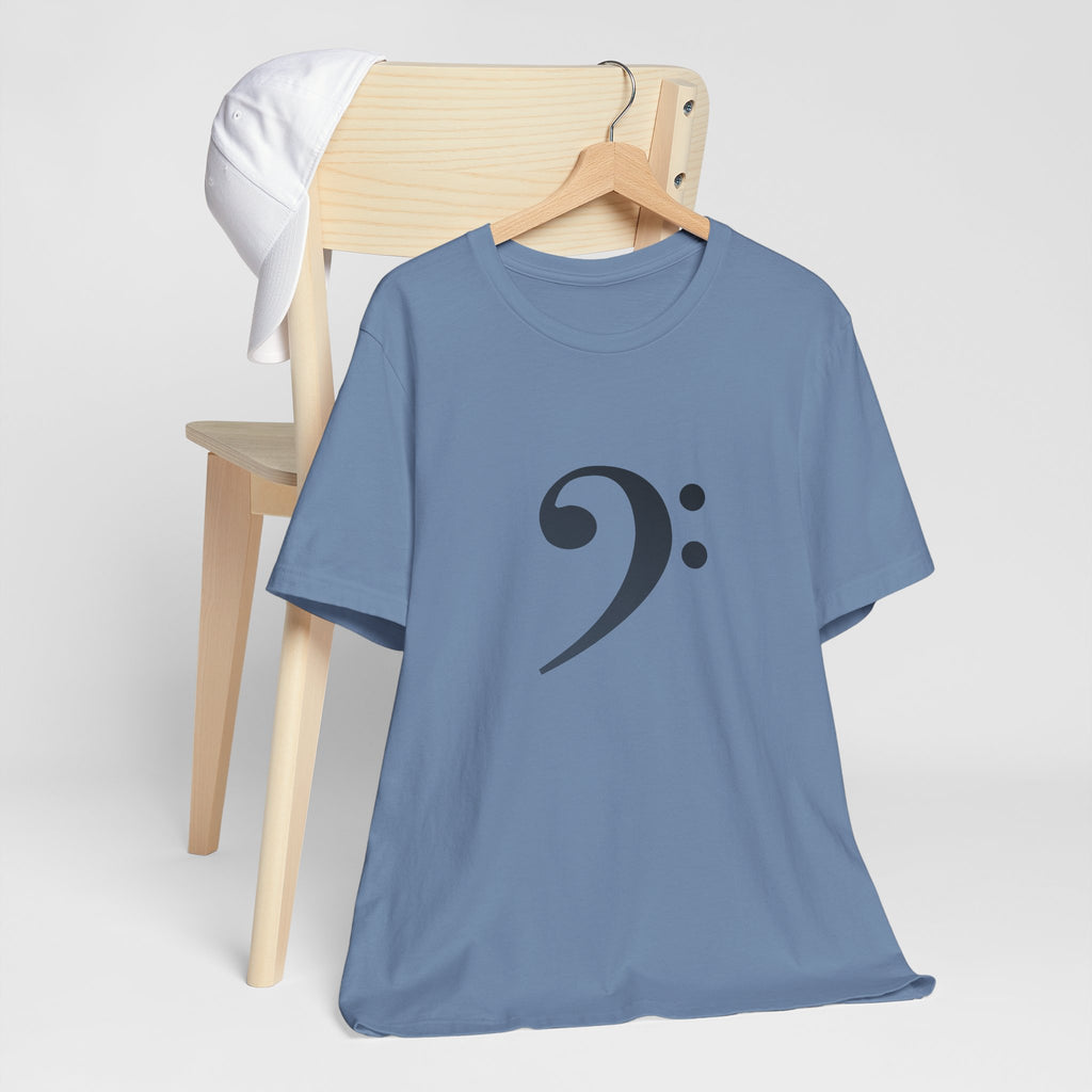 Bass Clef T‑Shirt — Minimal Music Symbol Tee for Musicians & Bassists