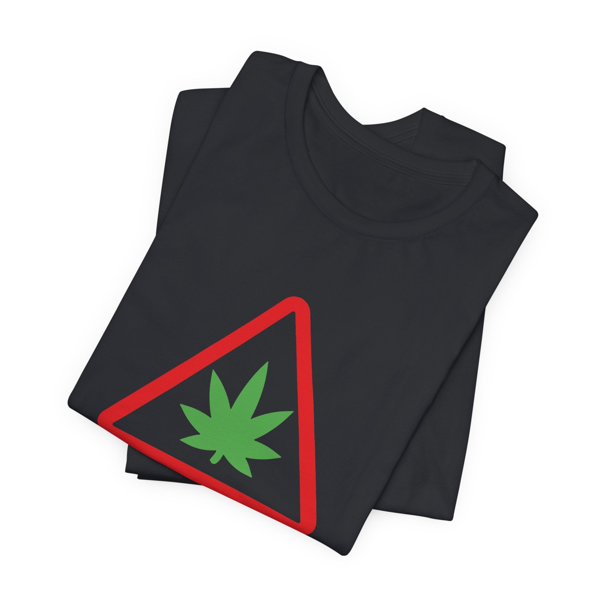 Contains THC T‑Shirt — Cannabis Warning Logo Tee