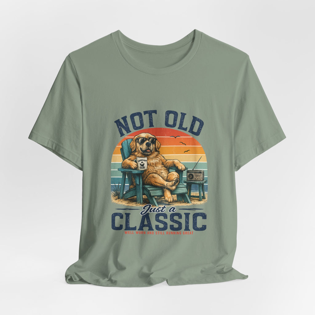 Classic Vintage Dog Tee - "Not Old Just a Classic"