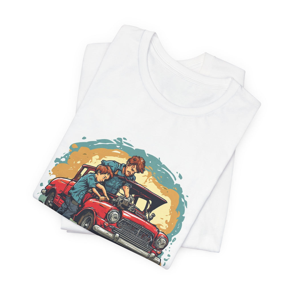 Quality Time Tee — Vintage Father & Child Car Ride T‑Shirt