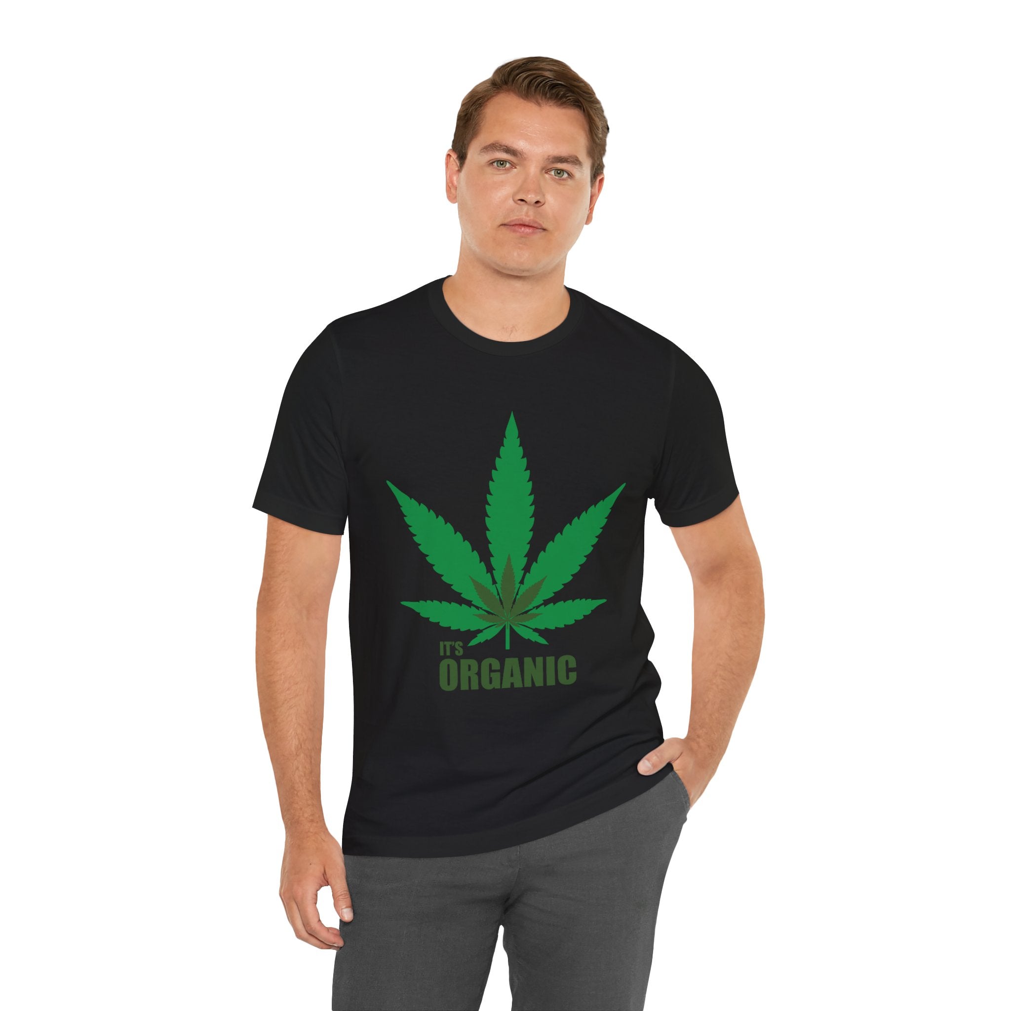 Organic Cannabis Leaf T-Shirt — "It's Organic" Graphic Tee