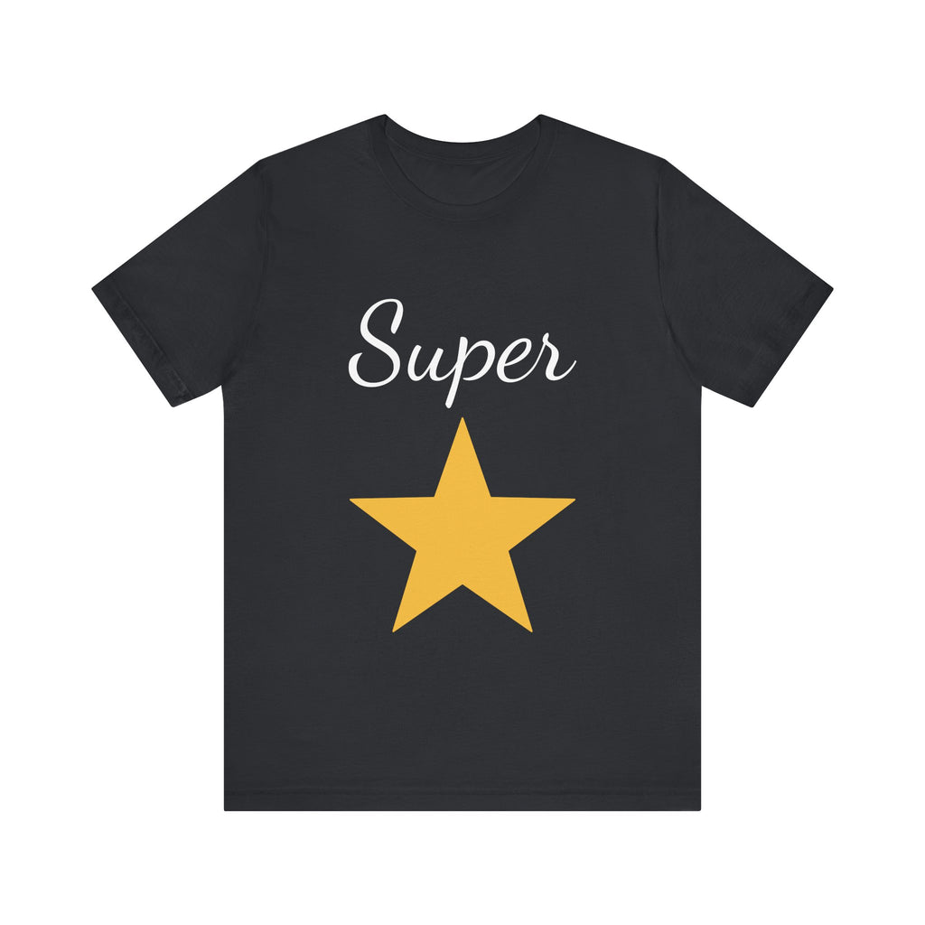 Super Star T-Shirt — Casual Graphic Tee with Yellow Star