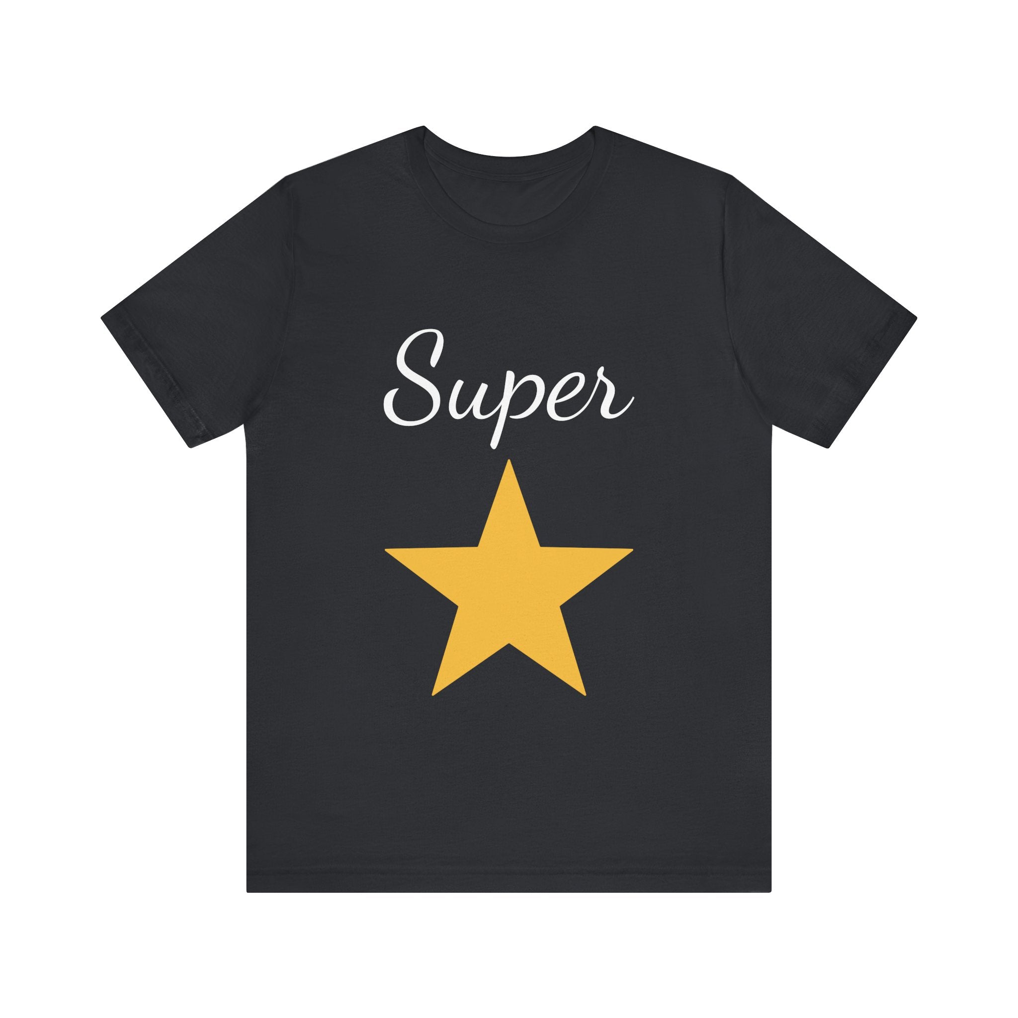 Super Star T-Shirt — Casual Graphic Tee with Yellow Star