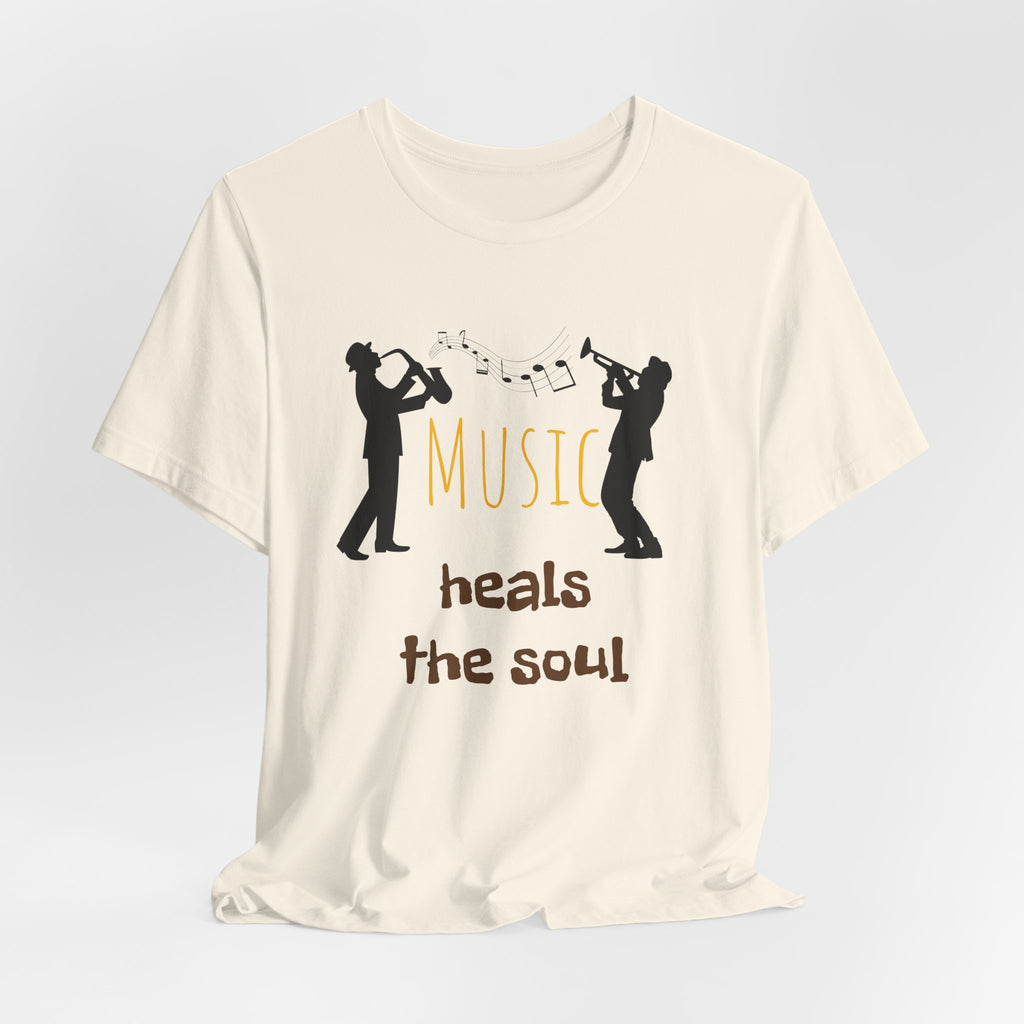 Music Heals the Soul T-Shirt — Jazz Players Graphic Tee for Musicians & Music Lovers