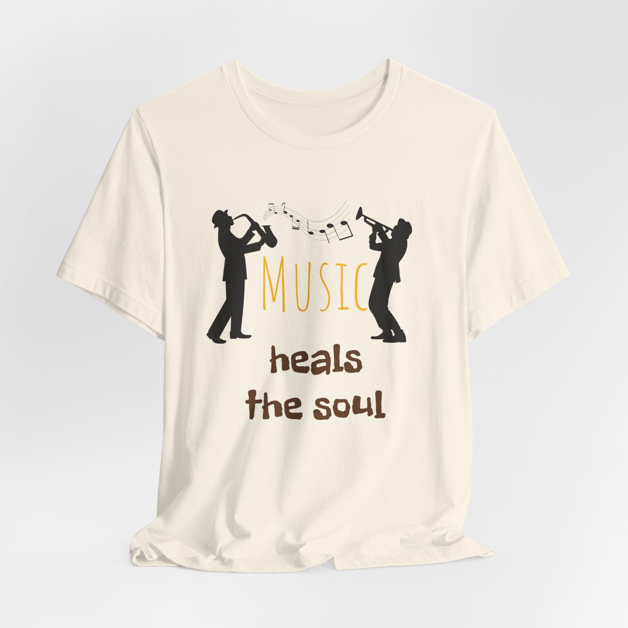 Music Heals the Soul T-Shirt — Jazz Players Graphic Tee for Musicians & Music Lovers