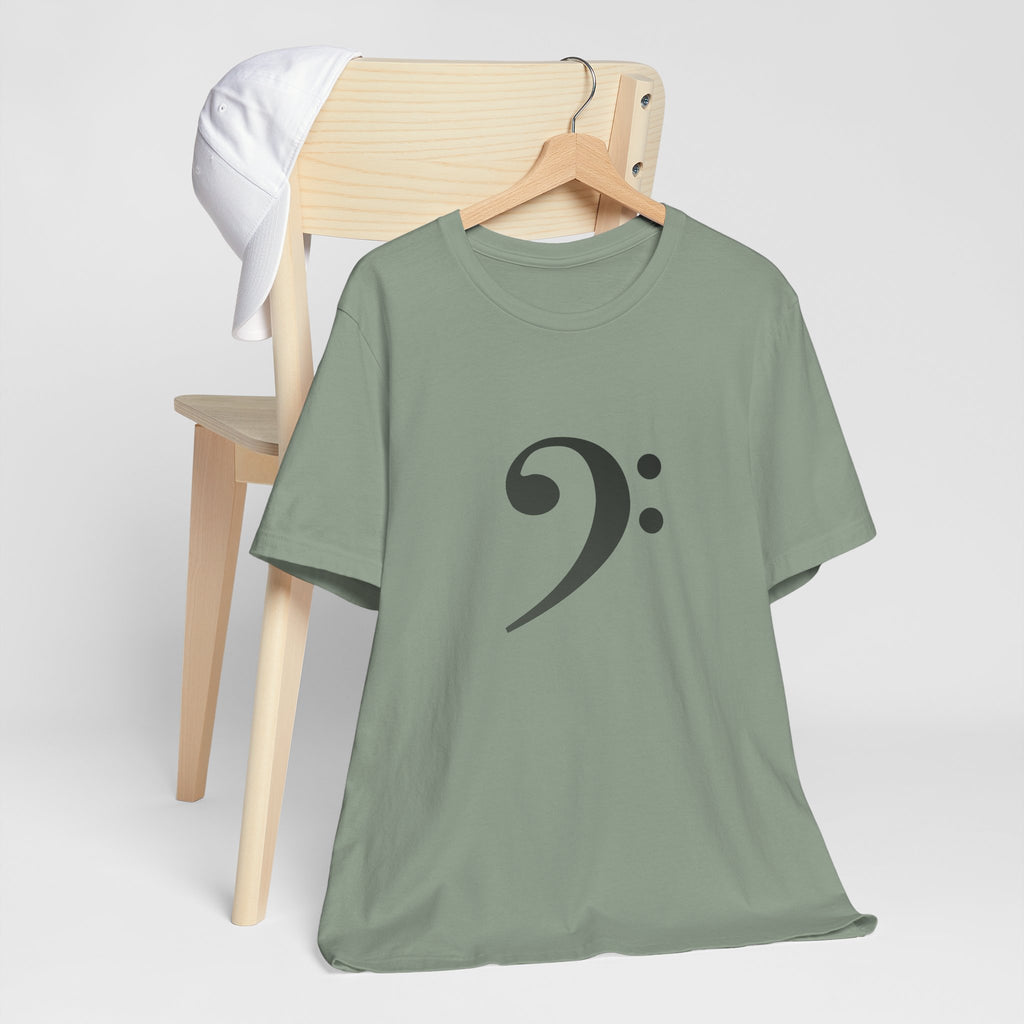 Bass Clef T‑Shirt — Minimal Music Symbol Tee for Musicians & Bassists