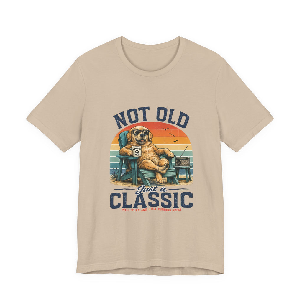 Classic Vintage Dog Tee - "Not Old Just a Classic"