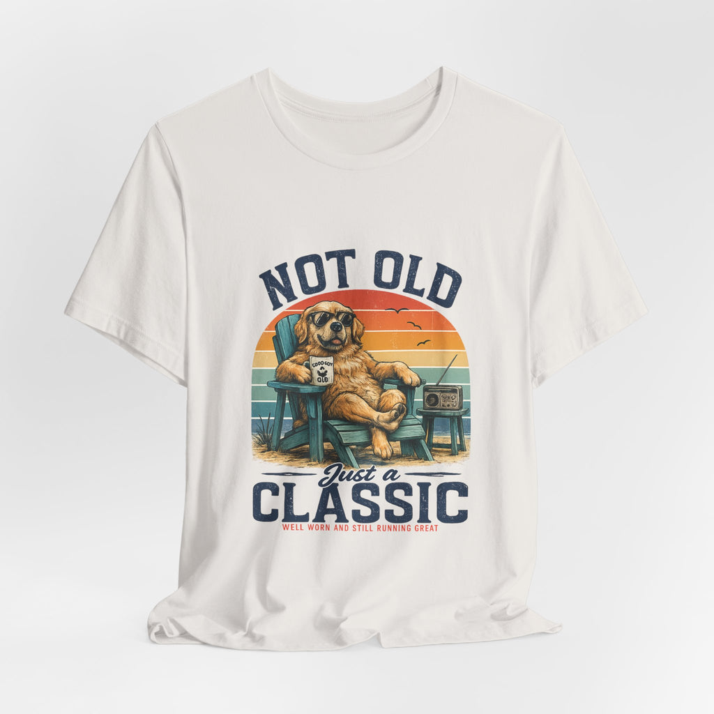 Classic Vintage Dog Tee - "Not Old Just a Classic"