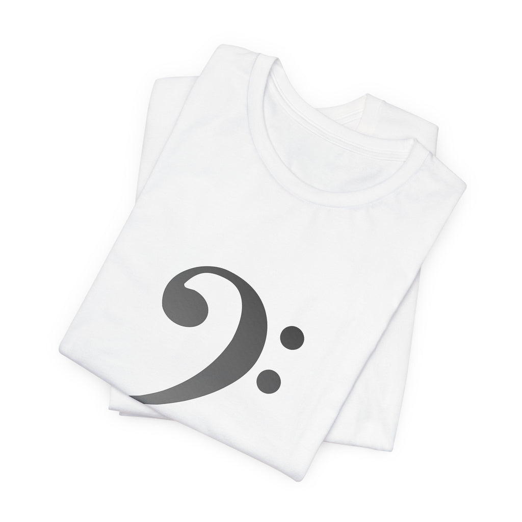 Bass Clef T‑Shirt — Minimal Music Symbol Tee for Musicians & Bassists