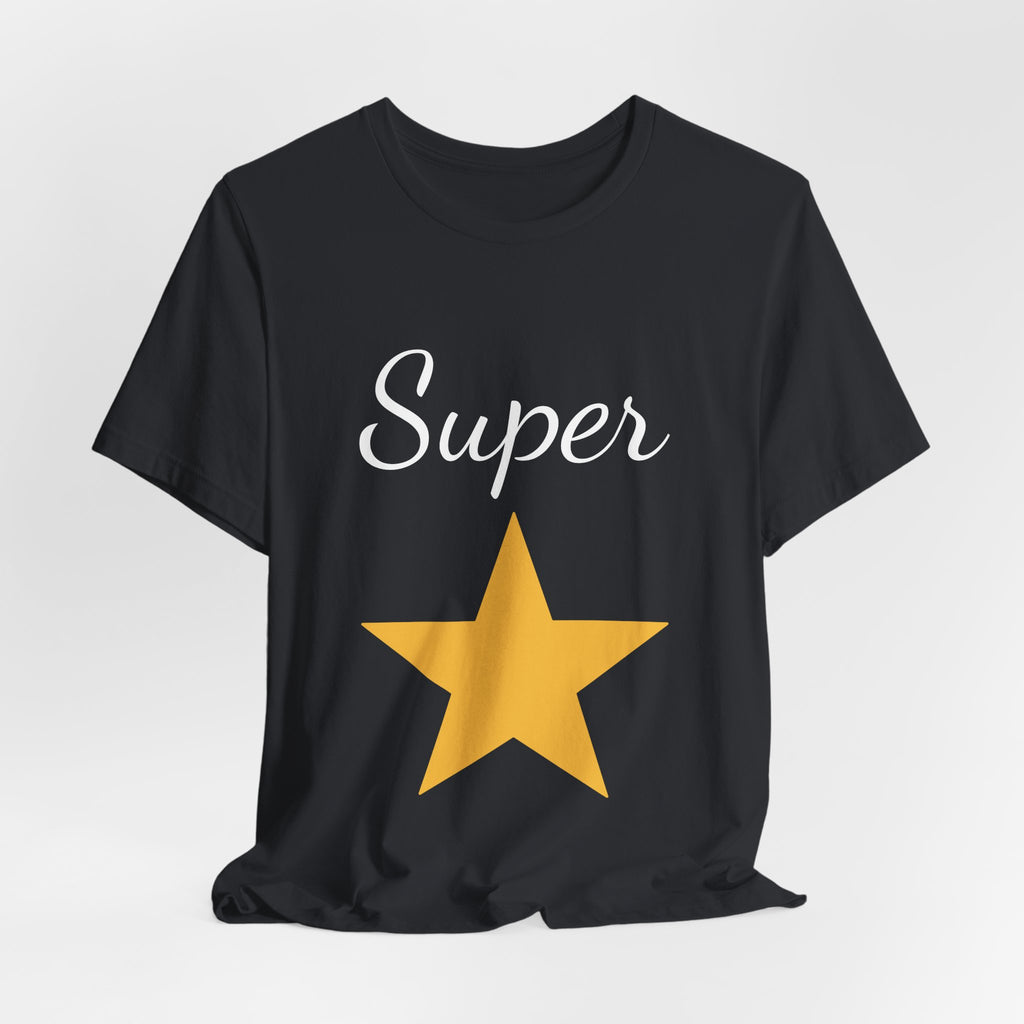 Super Star T-Shirt — Casual Graphic Tee with Yellow Star