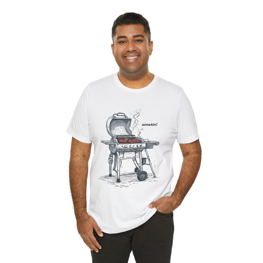 Grill Graphic T‑Shirt — 'Smokin!' BBQ Barbecue Tee
