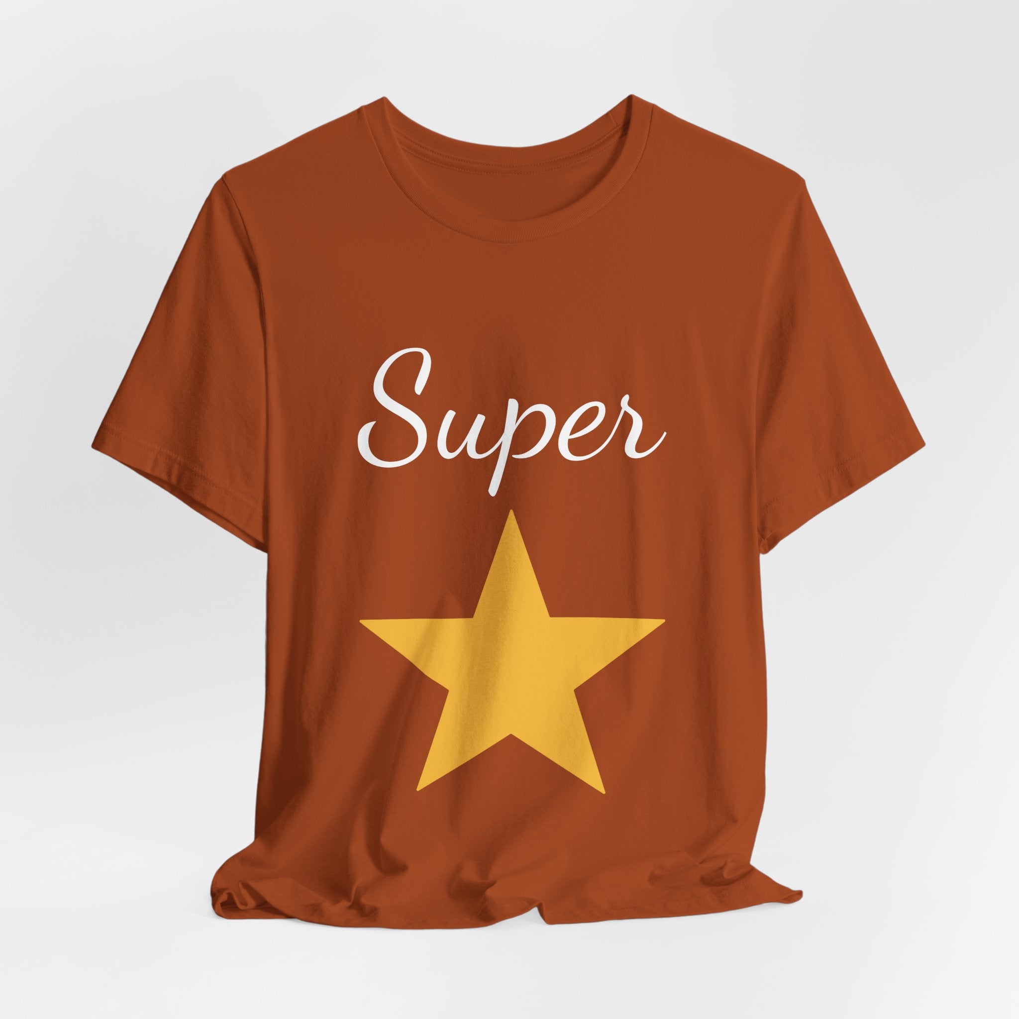 Super Star T-Shirt — Casual Graphic Tee with Yellow Star