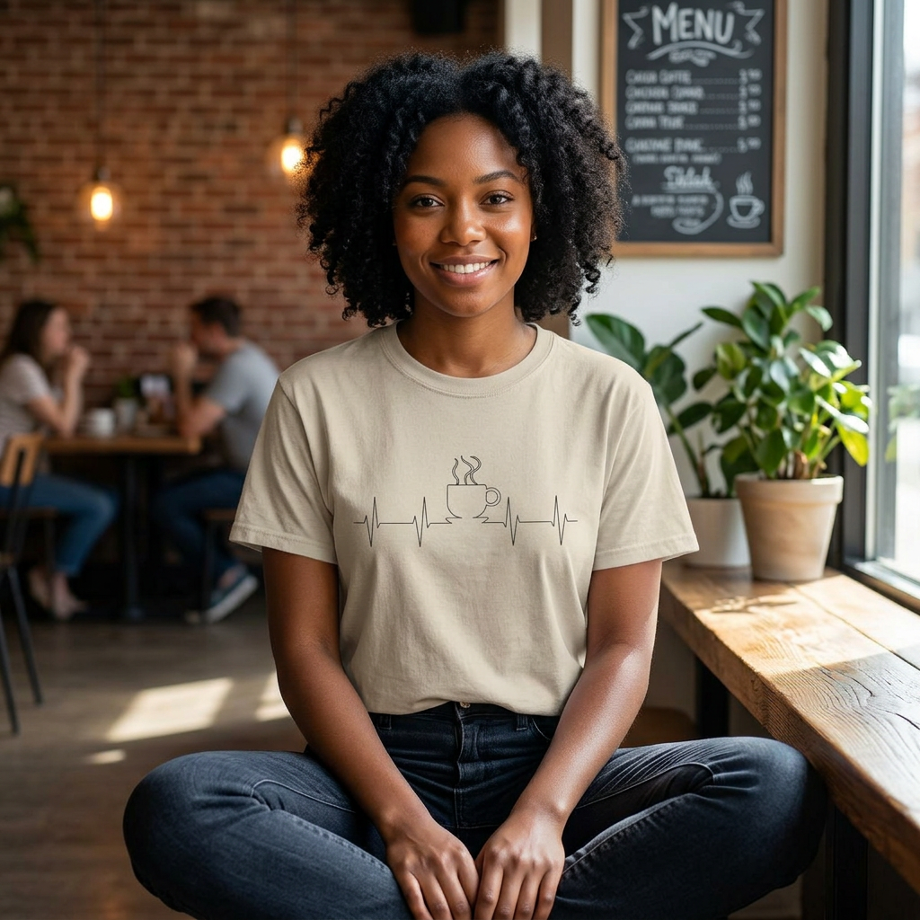 Coffee heartbeat Tee
