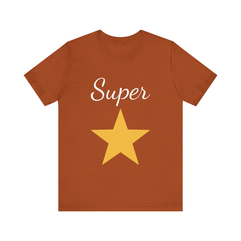 Super Star T-Shirt — Casual Graphic Tee with Yellow Star