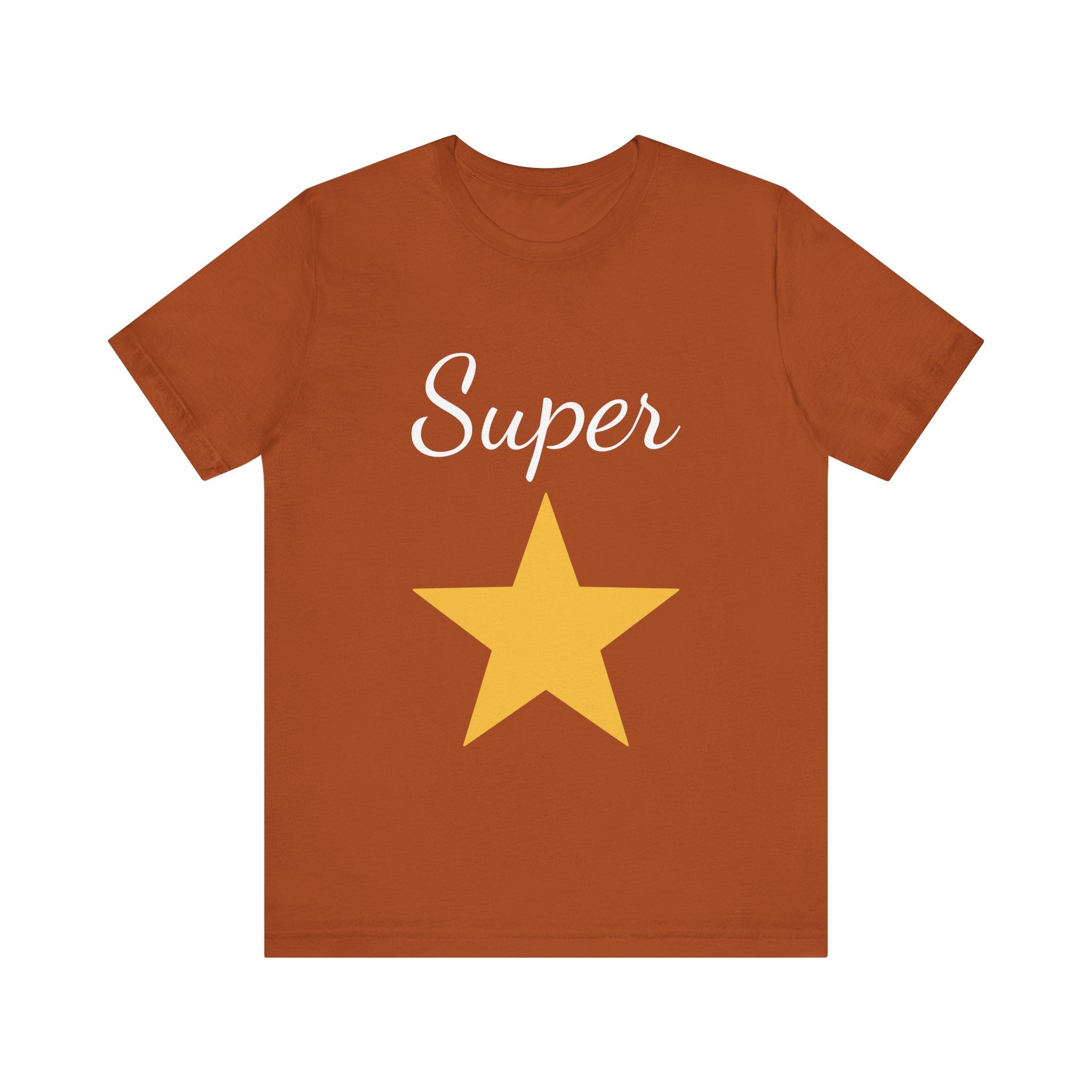 Super Star T-Shirt — Casual Graphic Tee with Yellow Star