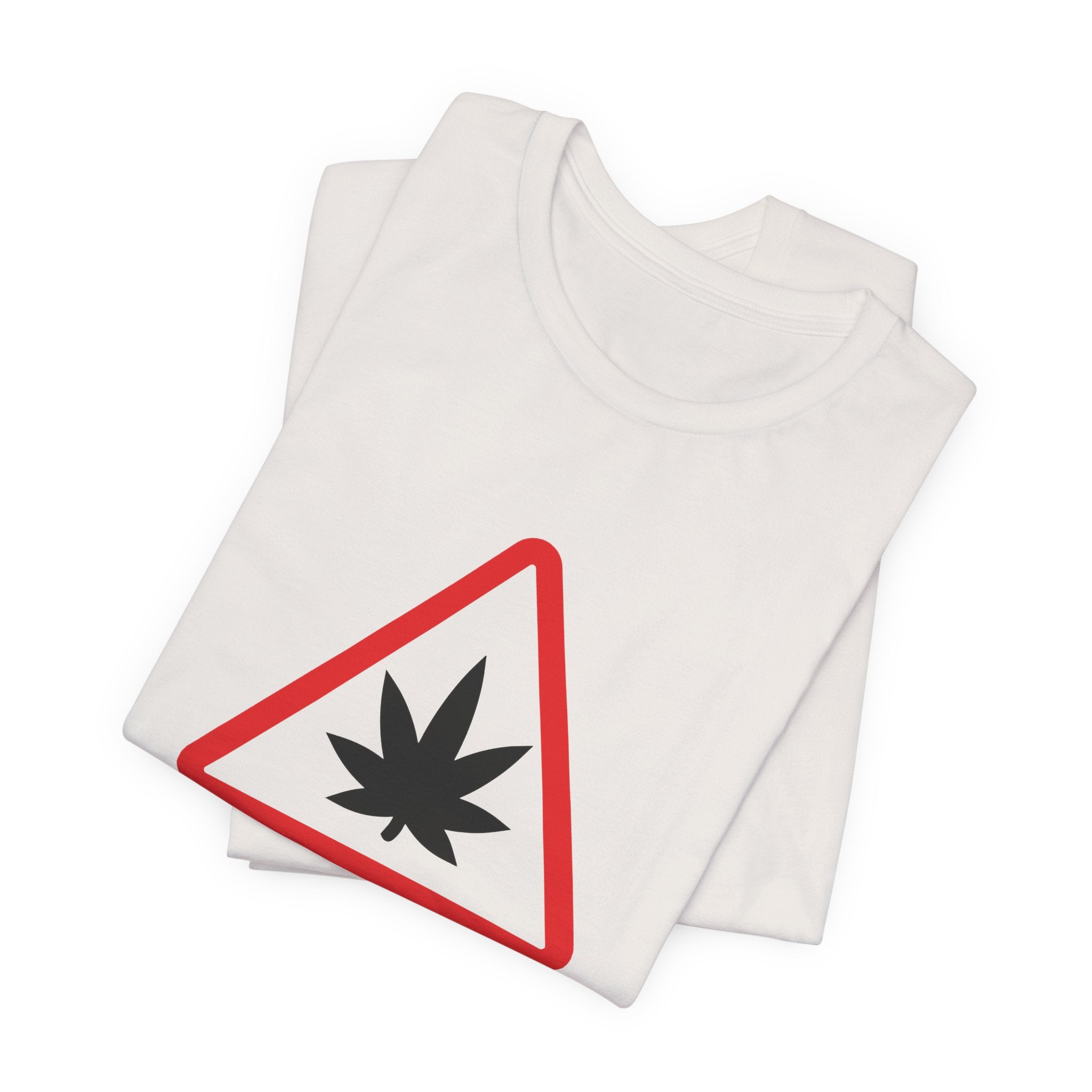 Contains THC T‑Shirt — Cannabis Warning Logo Tee