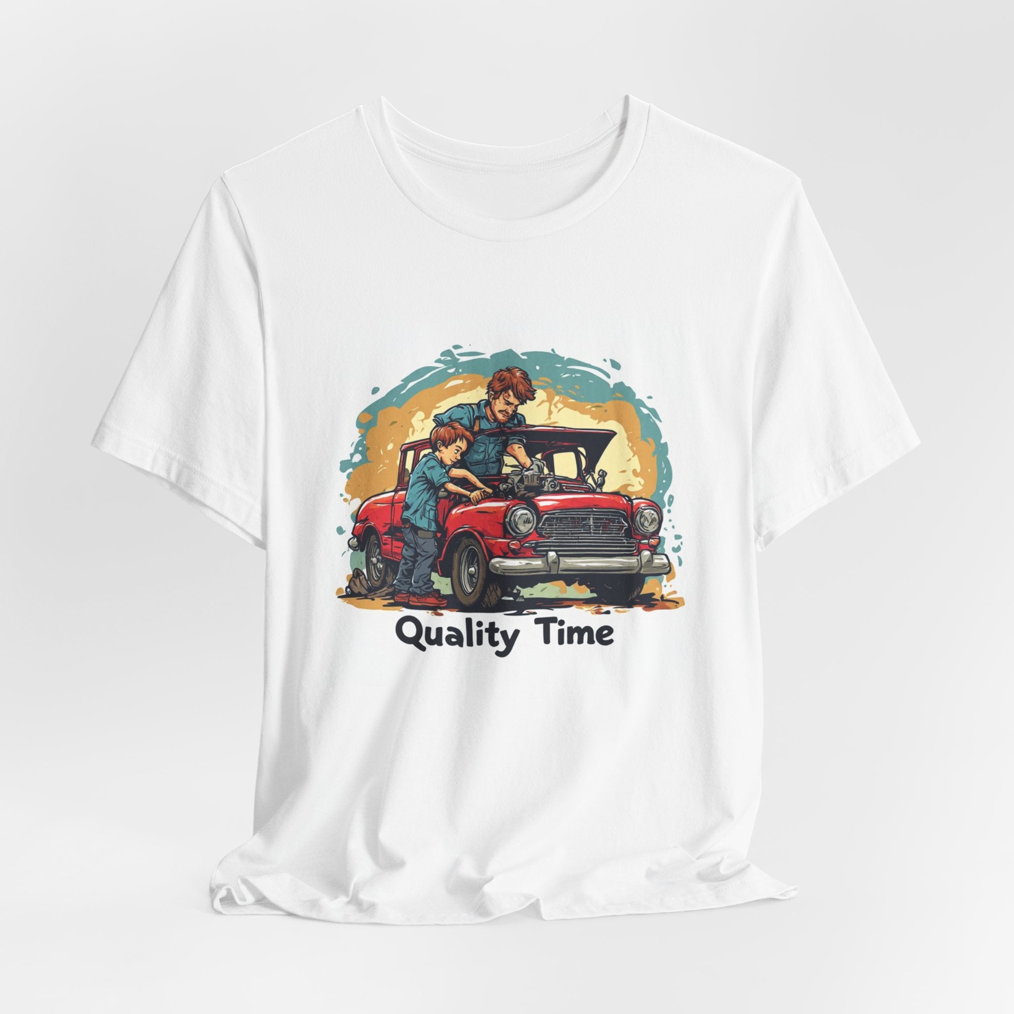 Quality Time Tee — Vintage Father & Child Car Ride T‑Shirt