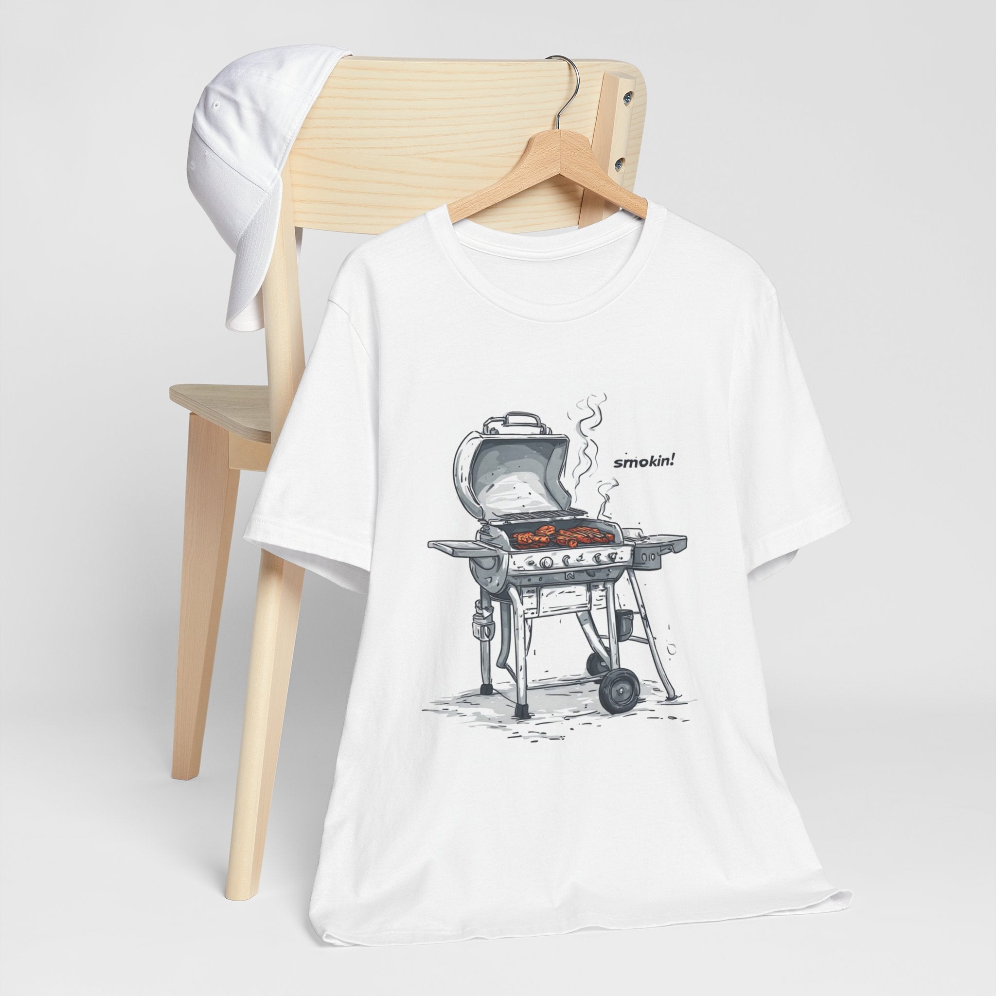 Grill Graphic T‑Shirt — 'Smokin!' BBQ Barbecue Tee