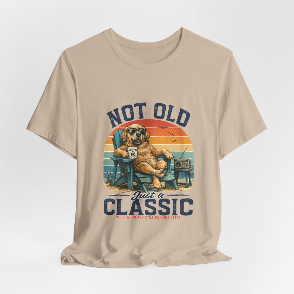 Classic Vintage Dog Tee - "Not Old Just a Classic"