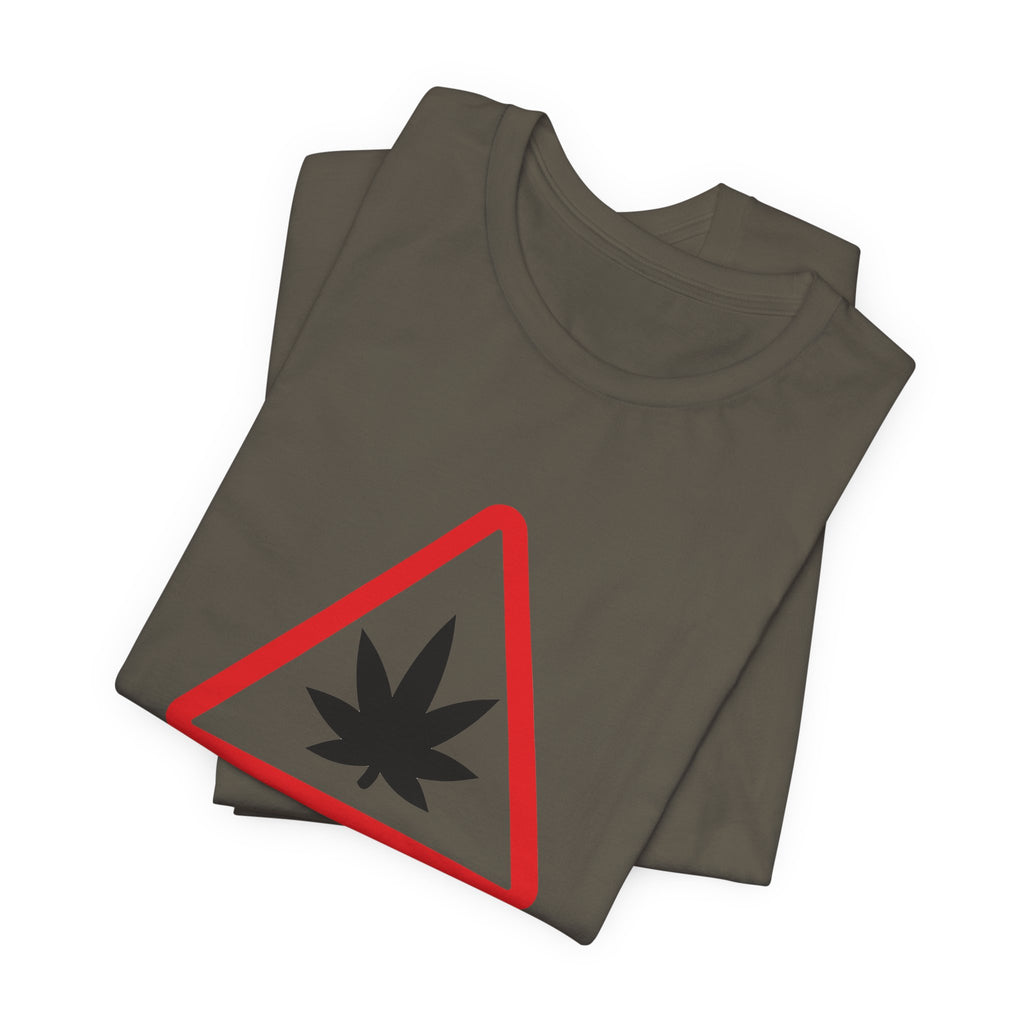 Contains THC T‑Shirt — Cannabis Warning Logo Tee