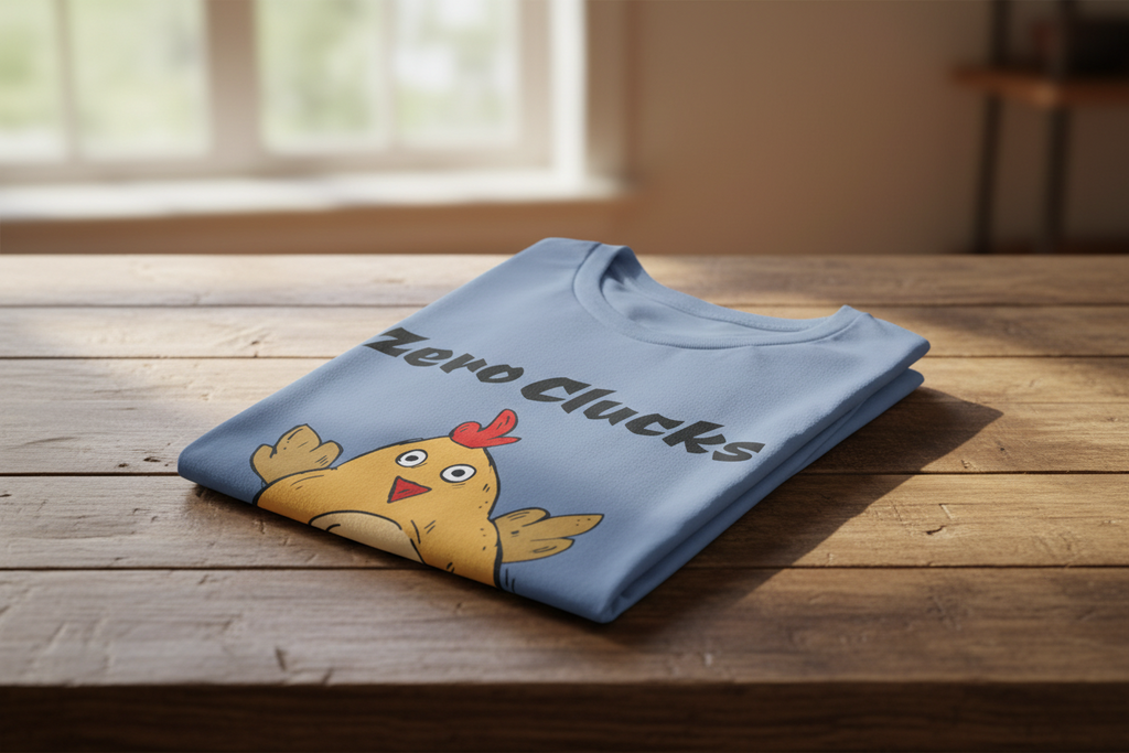 Zero Clucks Given T-Shirt — Funny Chicken Graphic Tee