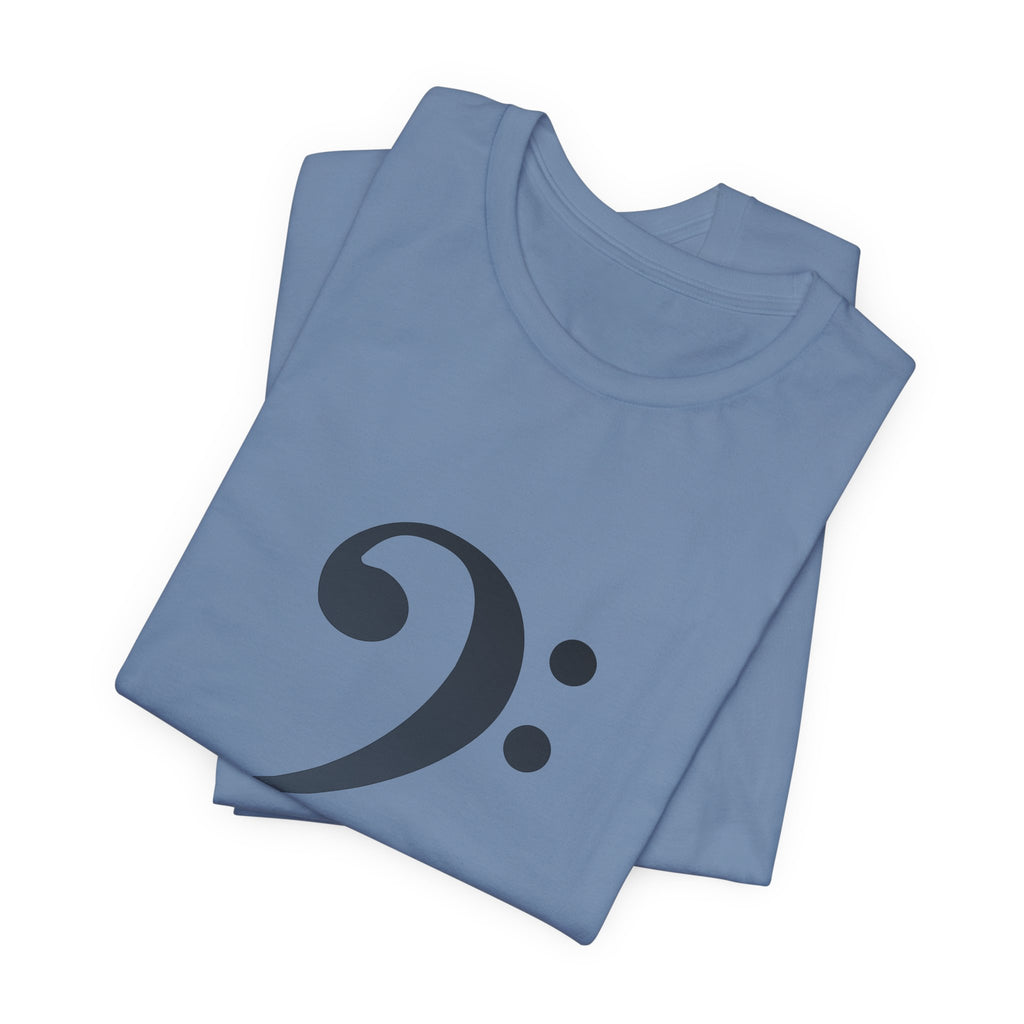 Bass Clef T‑Shirt — Minimal Music Symbol Tee for Musicians & Bassists