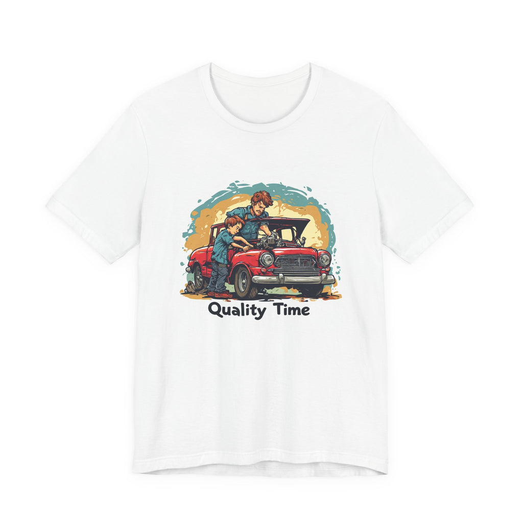 Quality Time Tee — Vintage Father & Child Car Ride T‑Shirt