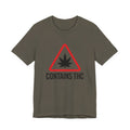 Contains THC T‑Shirt — Cannabis Warning Logo Tee