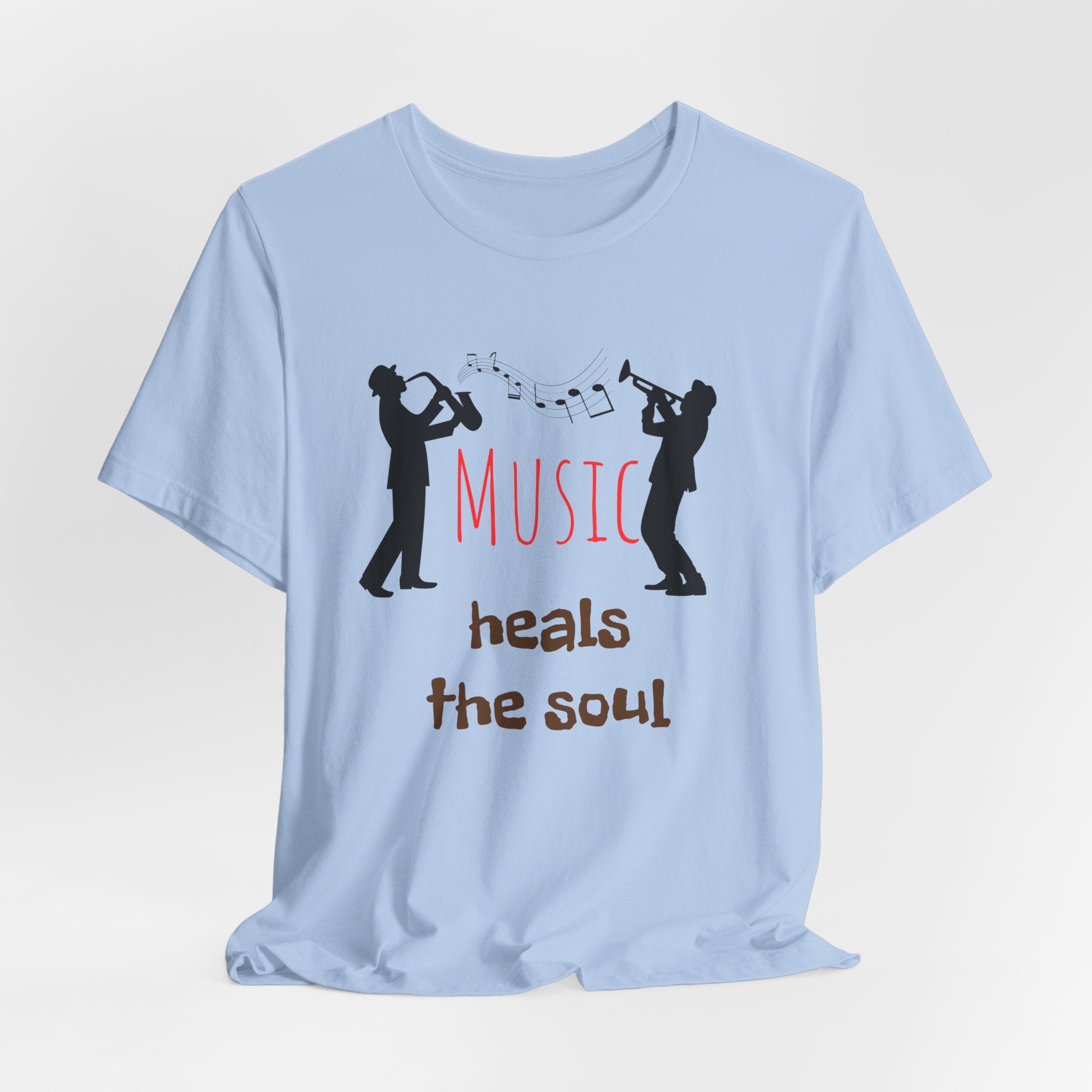Music Heals the Soul T-Shirt — Jazz Players Graphic Tee for Musicians & Music Lovers