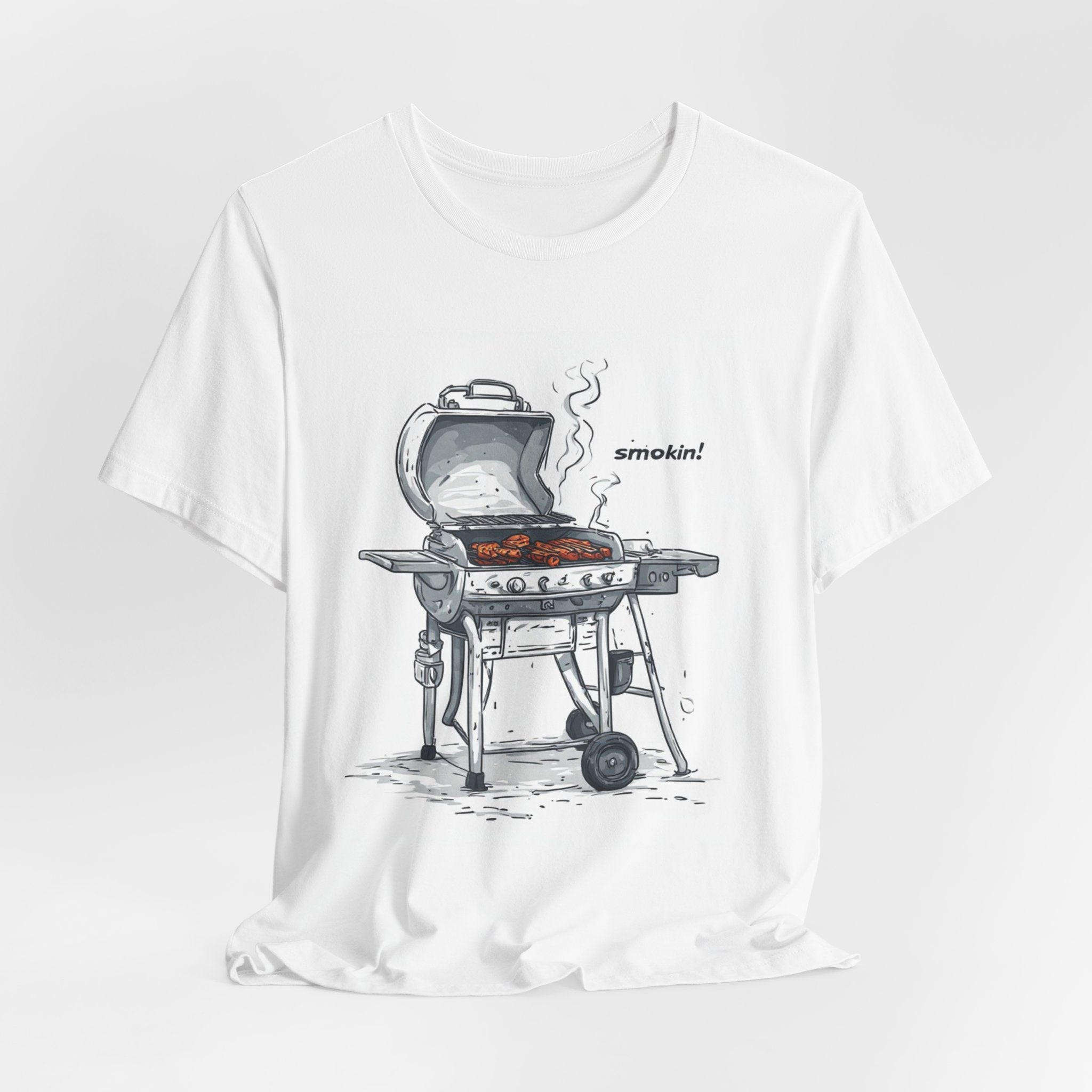Grill Graphic T‑Shirt — 'Smokin!' BBQ Barbecue Tee