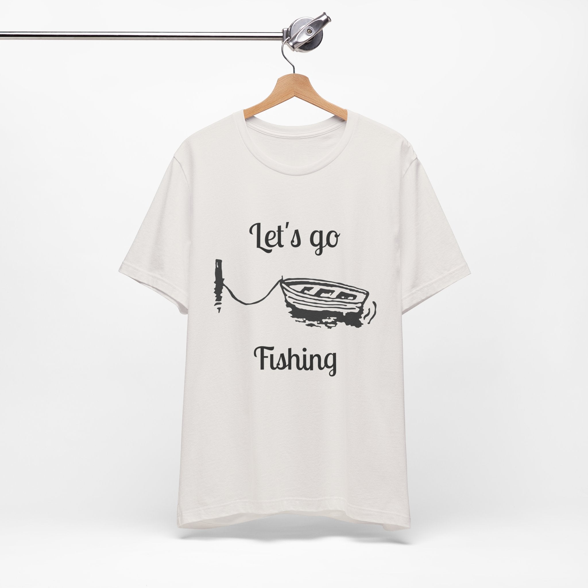 Let's Go Fishing T-Shirt – Boat & Rod Graphic Tee for Anglers