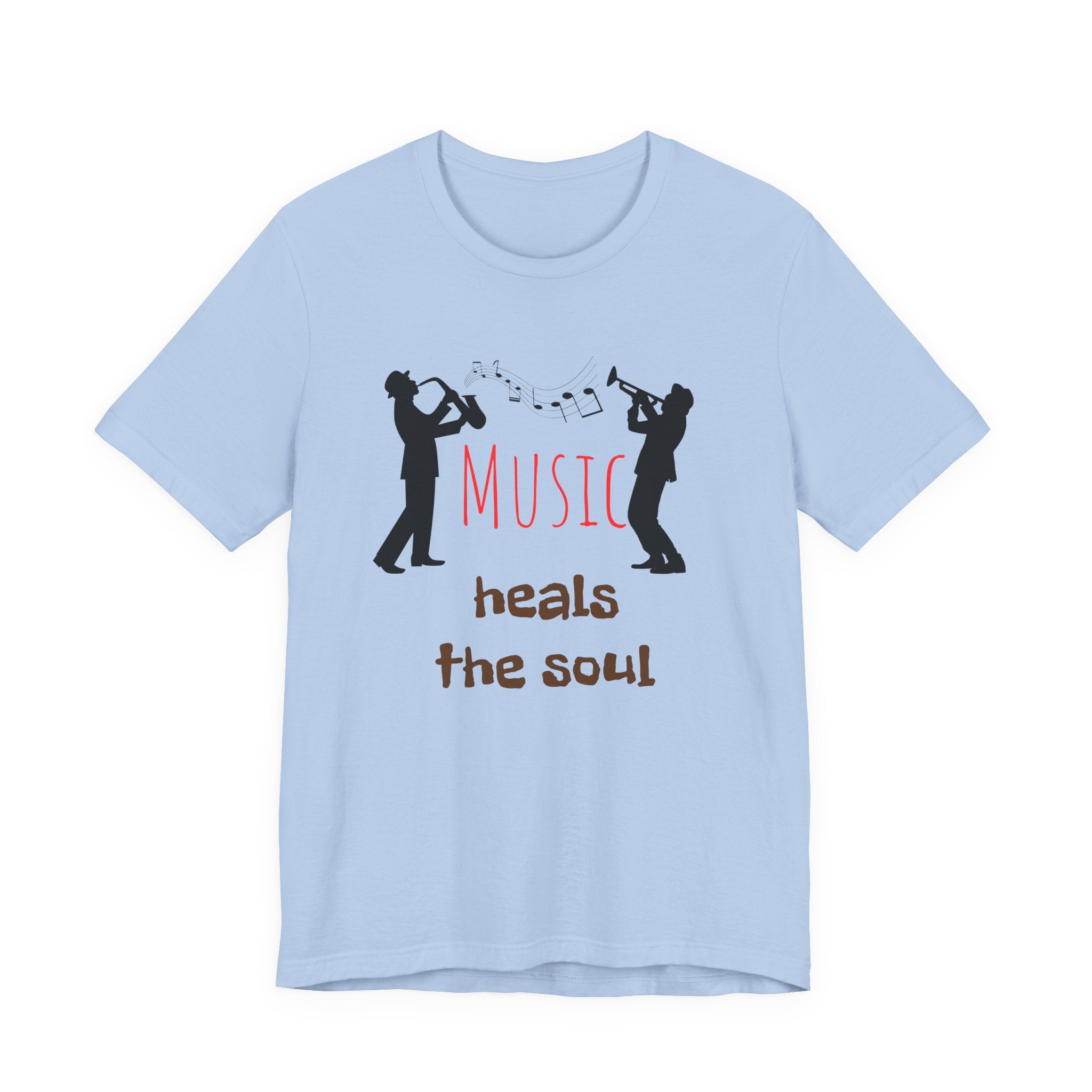 Music Heals the Soul T-Shirt — Jazz Players Graphic Tee for Musicians & Music Lovers