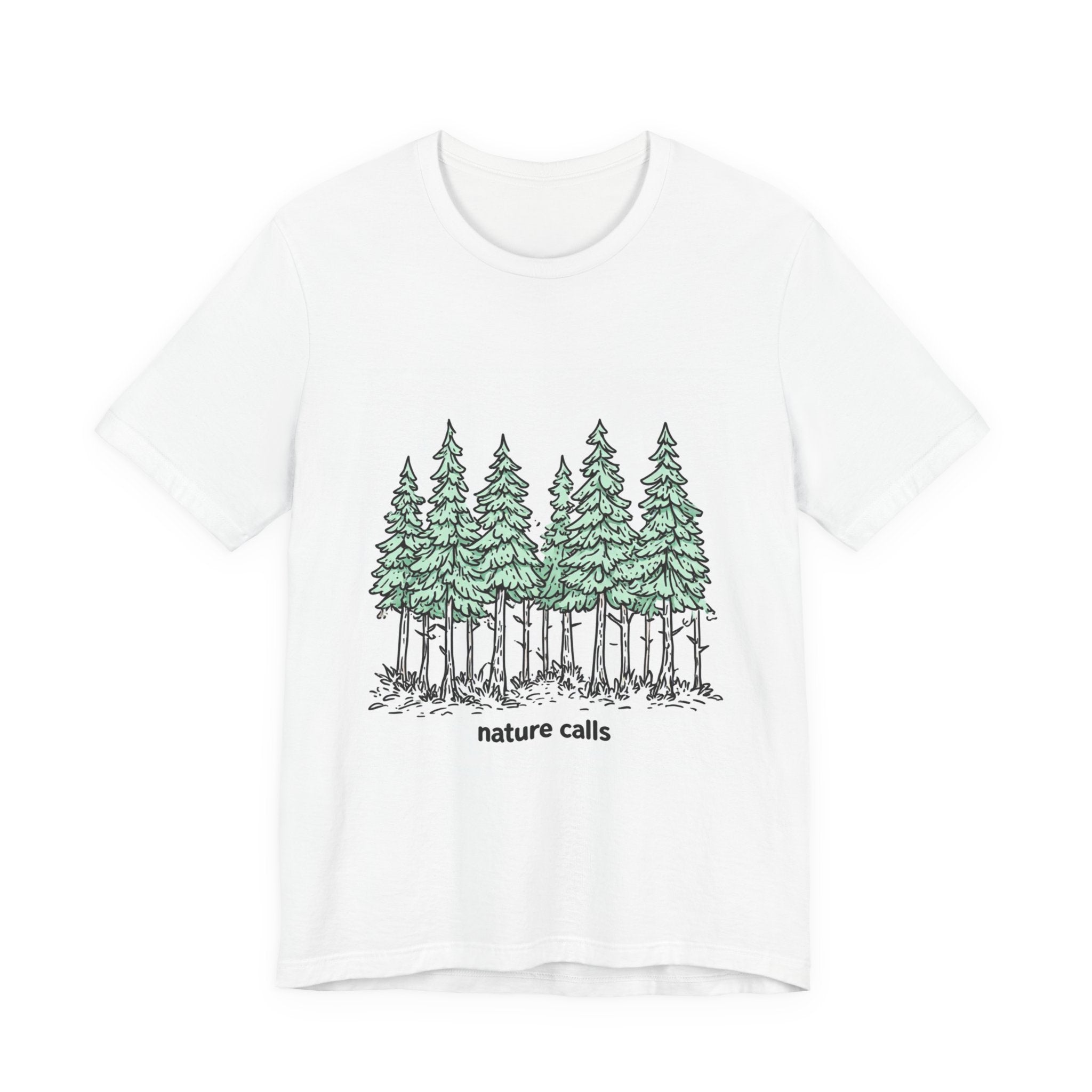 Nature Calls T-Shirt — Forest Trees Graphic Tee